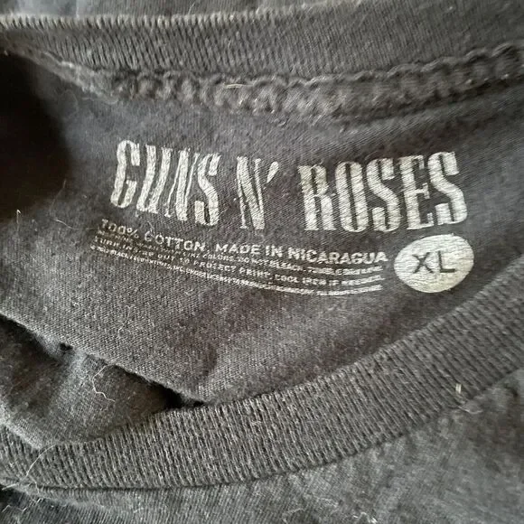 Guns N' Roses - Appetite For‎ Destruction T Shirt XL Black Cross Skulls 80s Rock - Picture 4 of 4